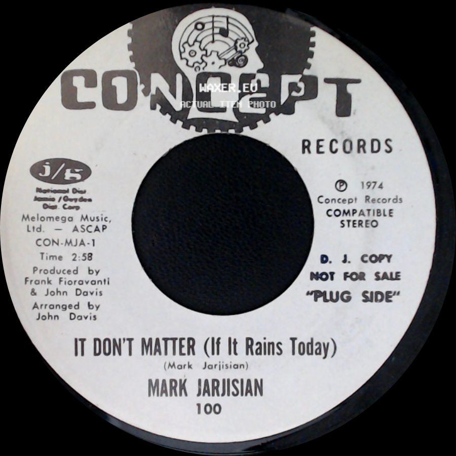 Mark Jarjisian - Poor Man's Dreams / It Don't Matter (If It Rains Today) side B