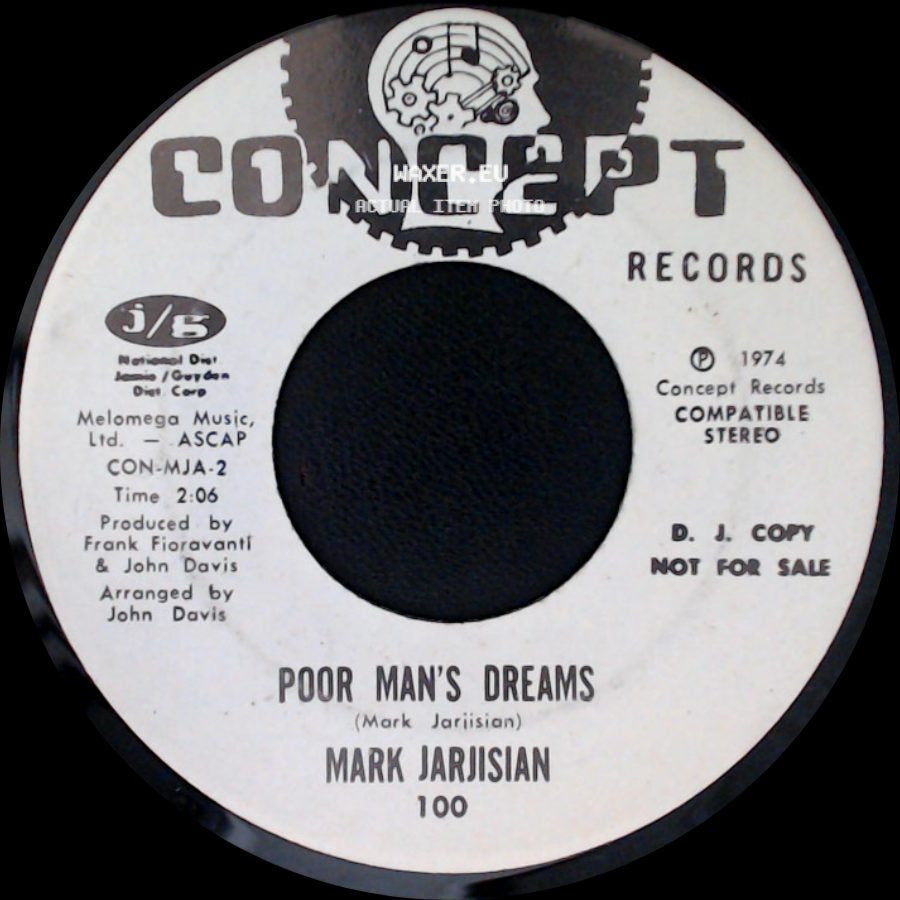 Mark Jarjisian - It Don't Matter (If It Rains Today) / Poor Man's Dreams side B