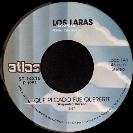 Los Laras - Vas A Quedarte Llorando / Que Pecado Fue Quererte side B