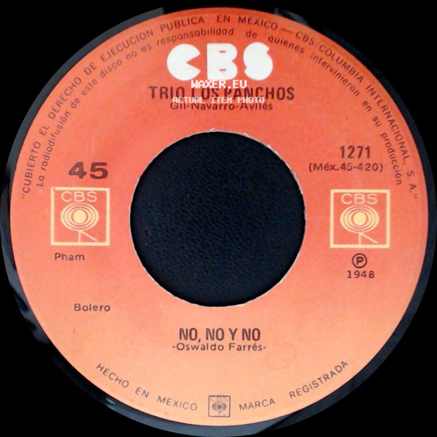 Trio Los Panchos - Sin Ti / No, No Y No side B