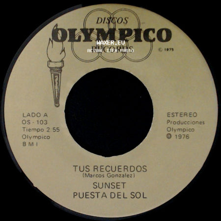 Sunset Puesta Del Sol - Tus Recuerdos / La Mexicana side A