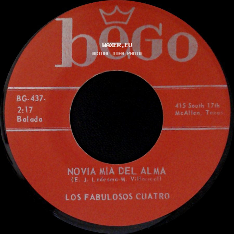 Los Fabulosos Cuatro - Mas Y Mas / Novia Mia Del Alma side B