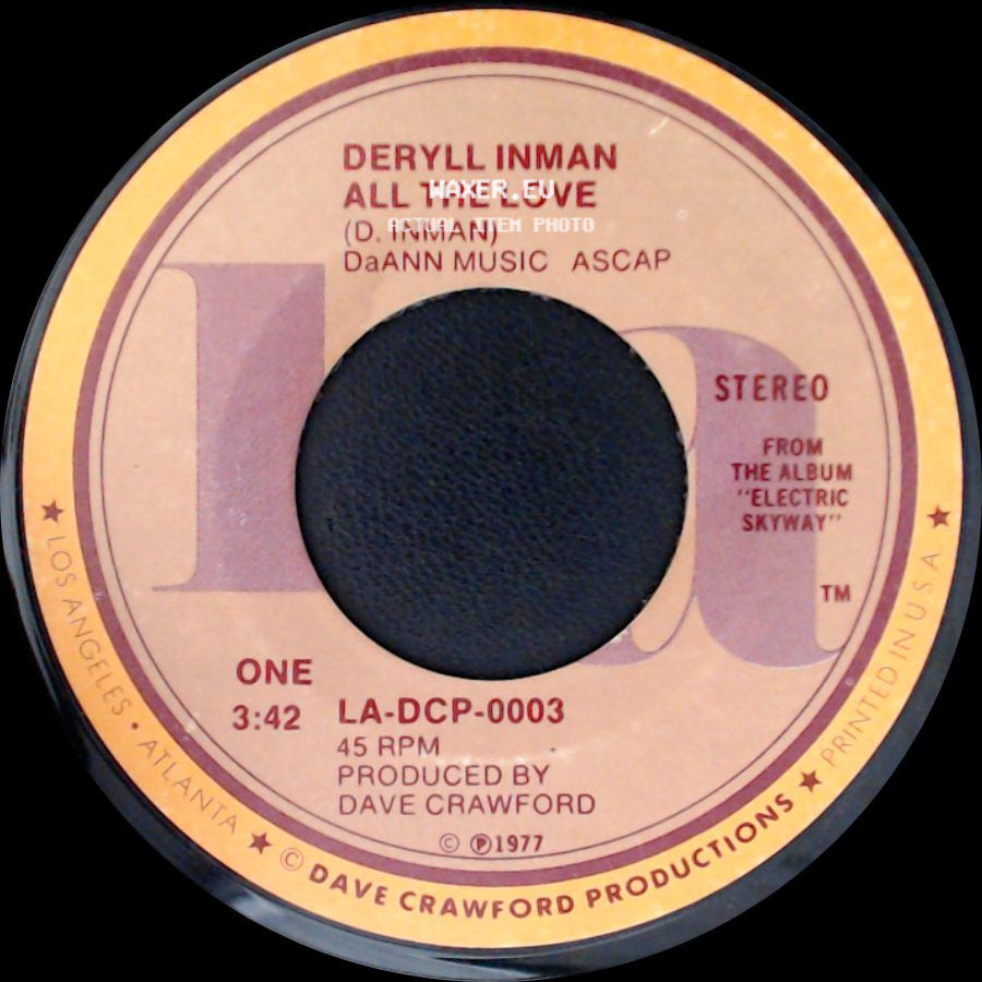 Deryll Inman - All The Love / Cryin' side A