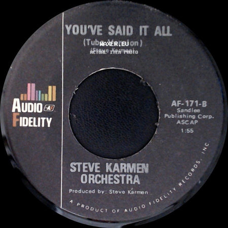 Steve Karmen Orchestra - You've Said It All (Tuba Version) / You've Said It All (Four Feeling) side A