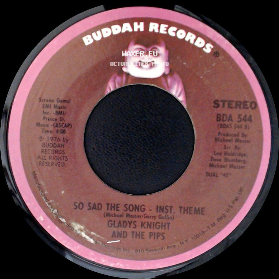 Gladys Knight And The Pips - So Sad The Song - Inst. Theme / So Sad The Song side A