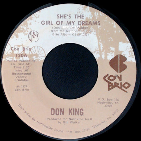 Don King - Dancing Across My Memory / She's The Girl Of My Dreams side B