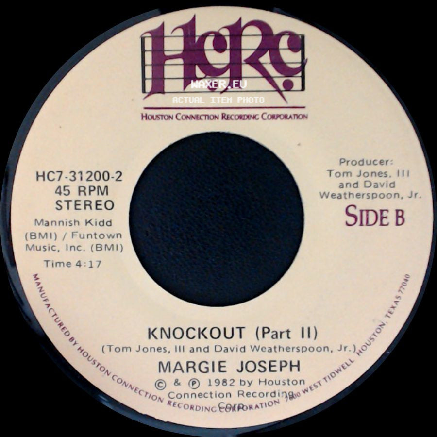 Margie Joseph - Knockout / Knockout (Part Ii) side B
