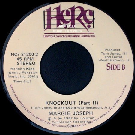 Margie Joseph - Knockout / Knockout (Part Ii) side B