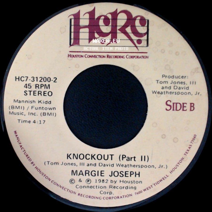 Margie Joseph - Knockout / Knockout (Part Ii) side B