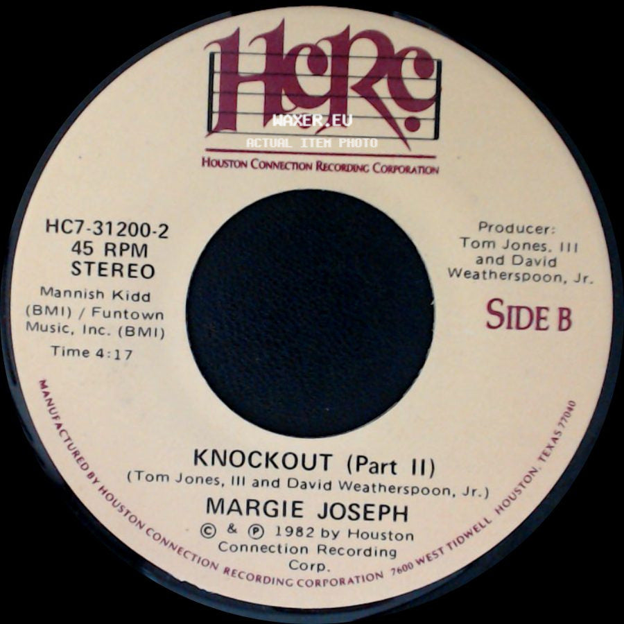 Margie Joseph - Knockout / Knockout (Part Ii) side B
