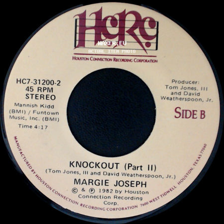 Margie Joseph - Knockout / Knockout (Part Ii) side B