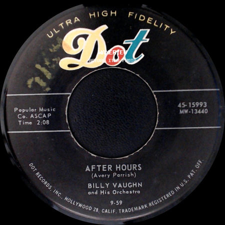 Billy Vaughn And His Orchestra - (It's No) Sin / After Hours side B