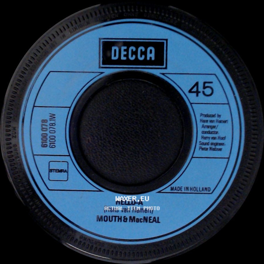 Mouth & Macneal - Hello-A / Talk A Little Louder side A