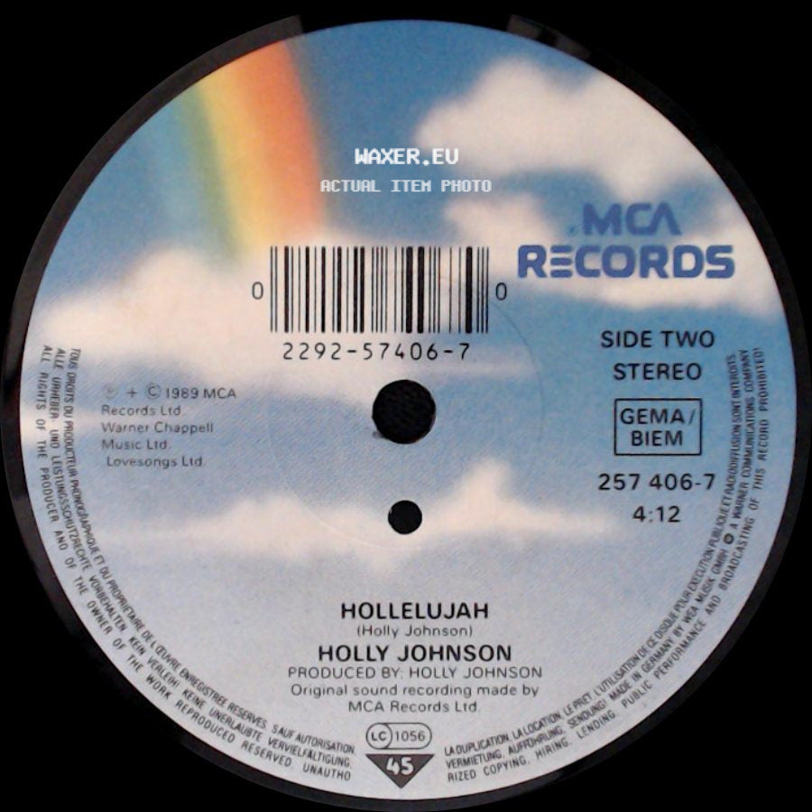 Holly Johnson - Heaven's Here / Hollelujah side B