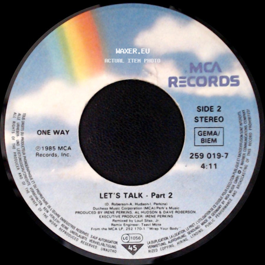 One Way - Let's Talk - Part 1 / Let's Talk - Part 2 side B