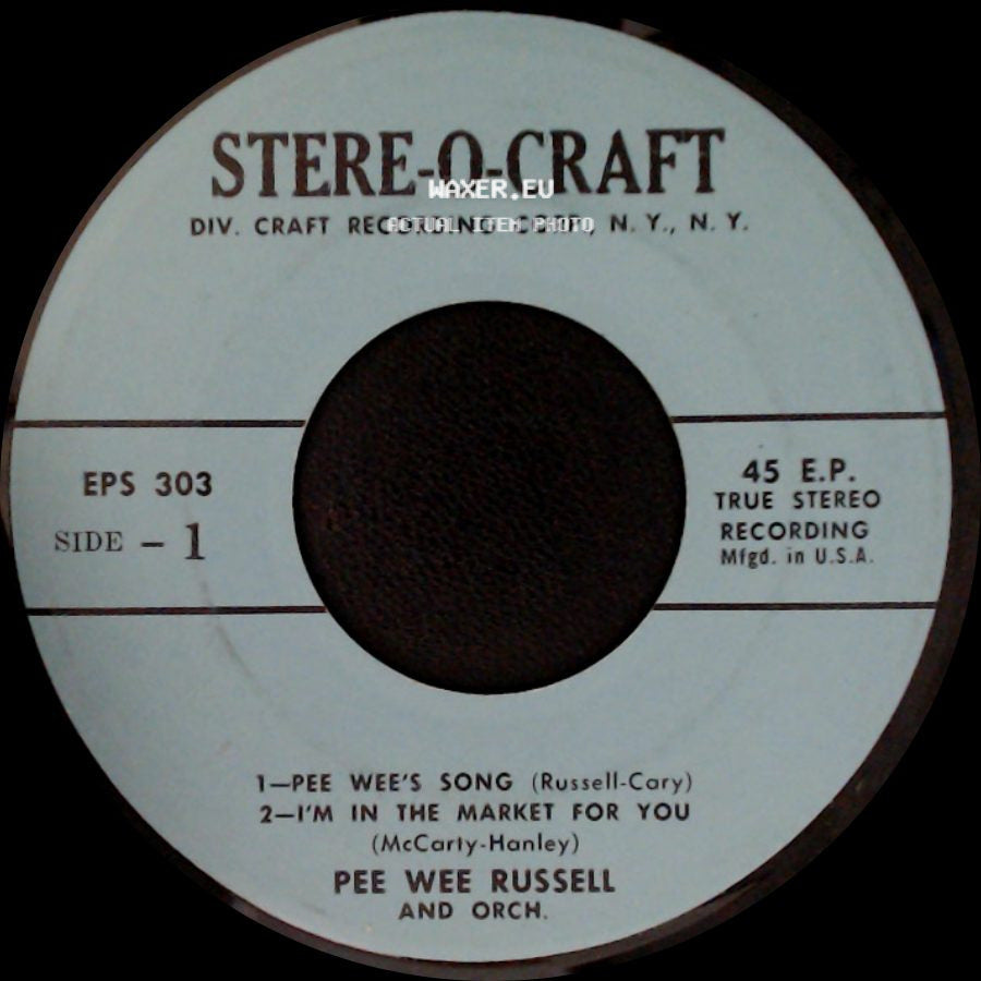 Pee Wee Russell / Pee Wee Russell And Orch. - Pee Wee's Song / I'm In The Market For You / I'd Climb The Highest Mountain / Muskeegie Blues side A