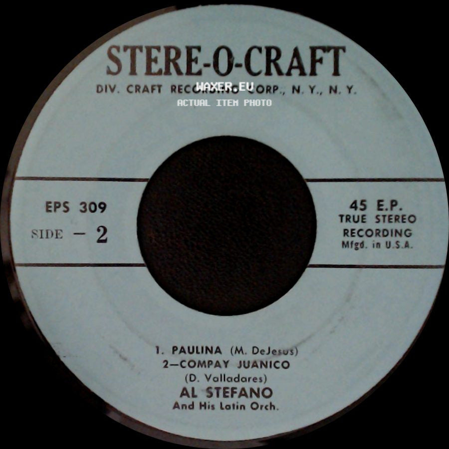 Al Stefano And His Latin Orch. - Buenas Noches Mi Amour / Manzanillo / Paulina / Compay Juanico side B