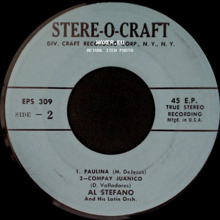 Al Stefano And His Latin Orch. - Buenas Noches Mi Amour / Manzanillo / Paulina / Compay Juanico side B