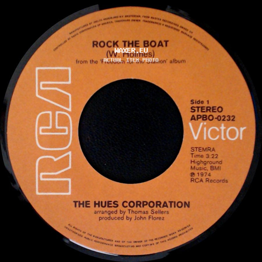 The 'hues Corporation - Rock The Boat / All Goin' Down Together side A