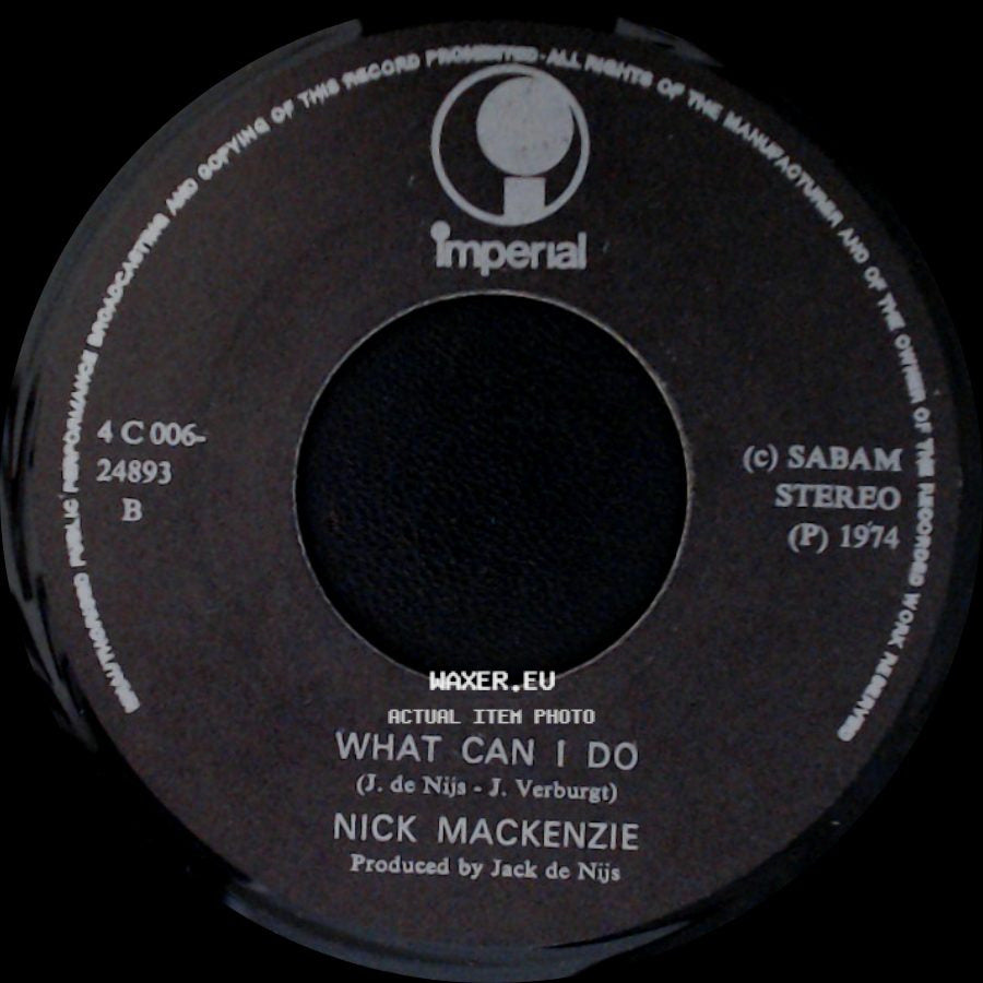 Nick Mackenzie - What Can I Do / Peaches On A Tree side A