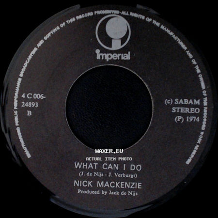 Nick Mackenzie - What Can I Do / Peaches On A Tree side A