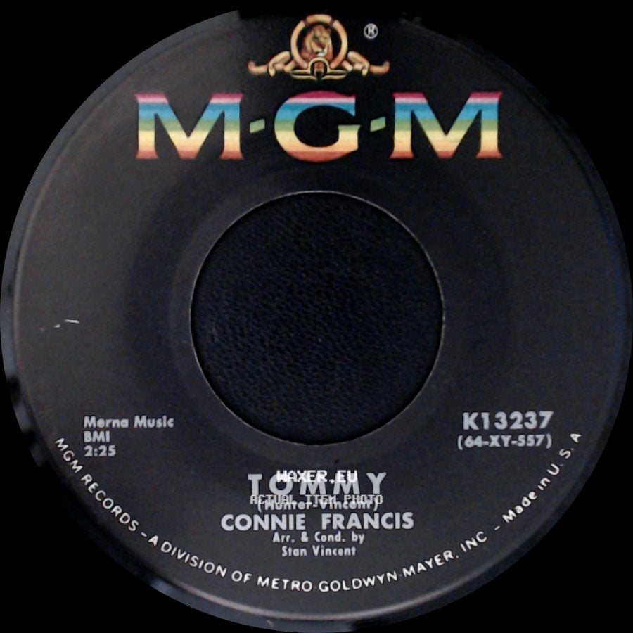 Connie Francis - Tommy / Be Anything (But Be Mine) side A