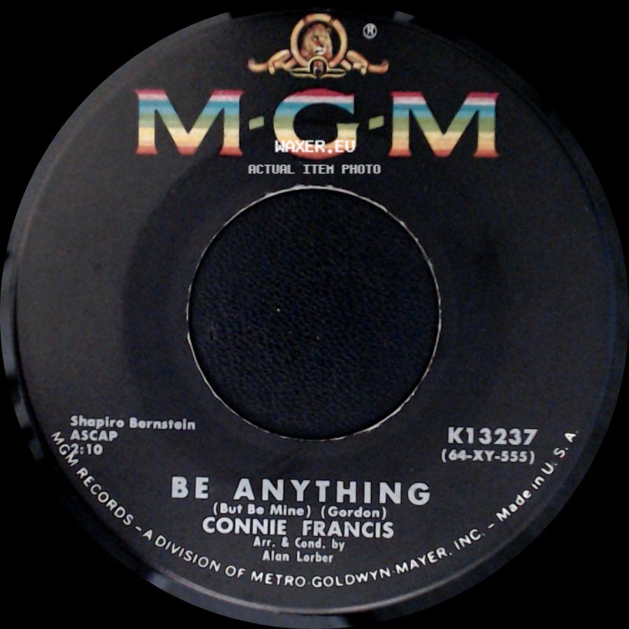 Connie Francis - Tommy / Be Anything (But Be Mine) side B
