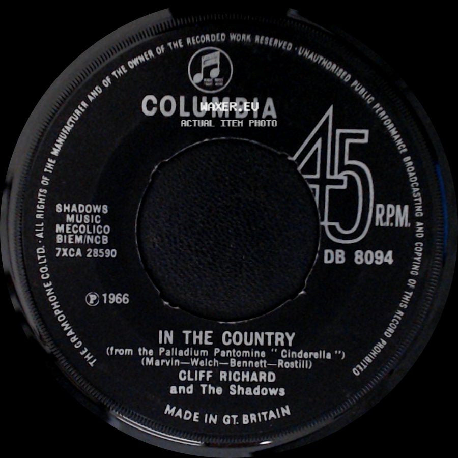 Cliff Richard And The Shadows - Finders Keepers / In The Country side B