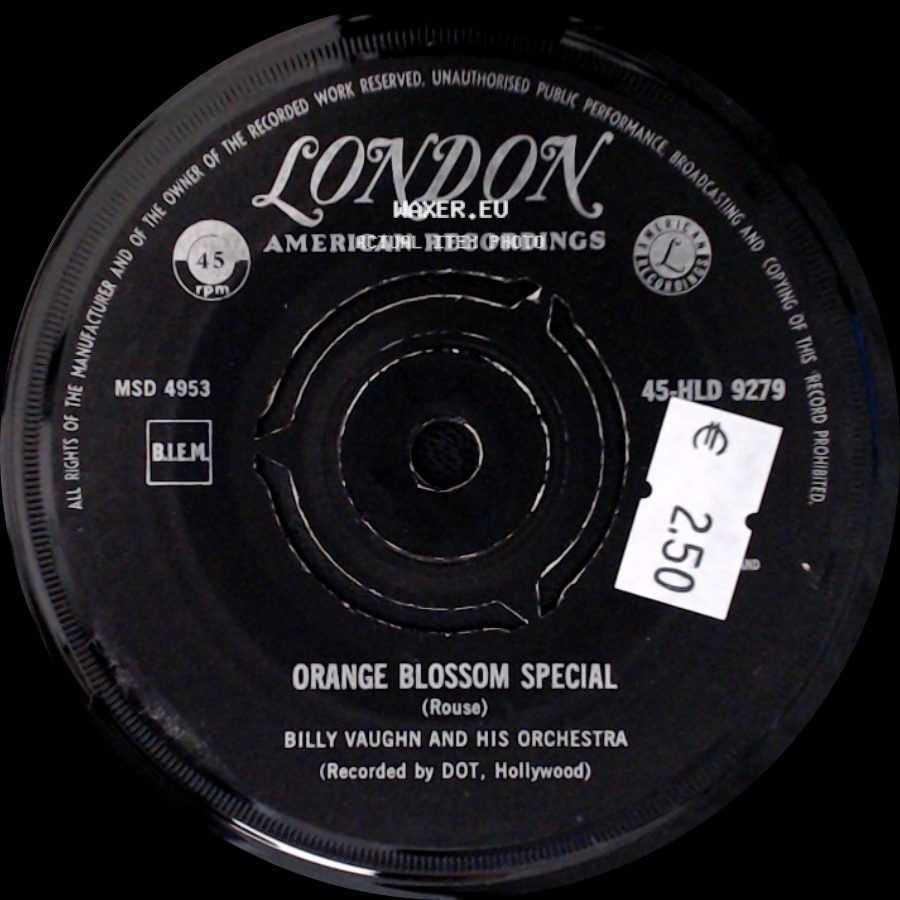 Billy Vaughn And His Orchestra - Wheels / Orange Blossom Special side B