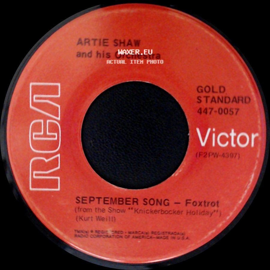 Artie Shaw And His Orchestra - September Song - Foxtrot / Frenesi side A