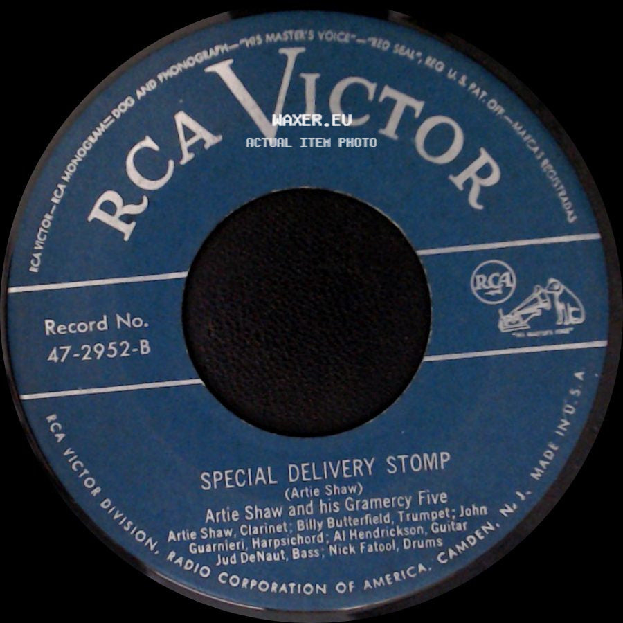 Artie Shaw And His Gramercy Five - Special Delivery Stomp / Summit Ridge Drive side A
