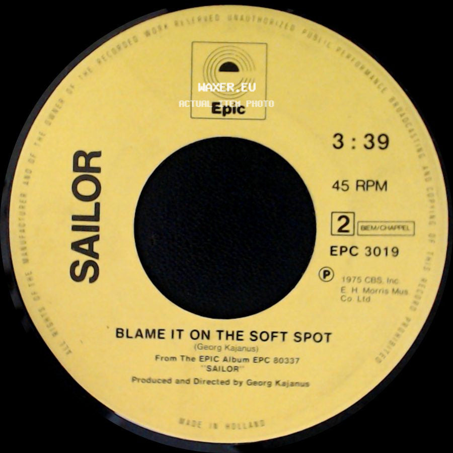 Sailor - Blame It On The Soft Spot / Sailor side A