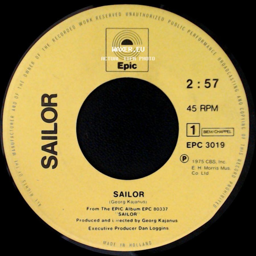 Sailor - Blame It On The Soft Spot / Sailor side B