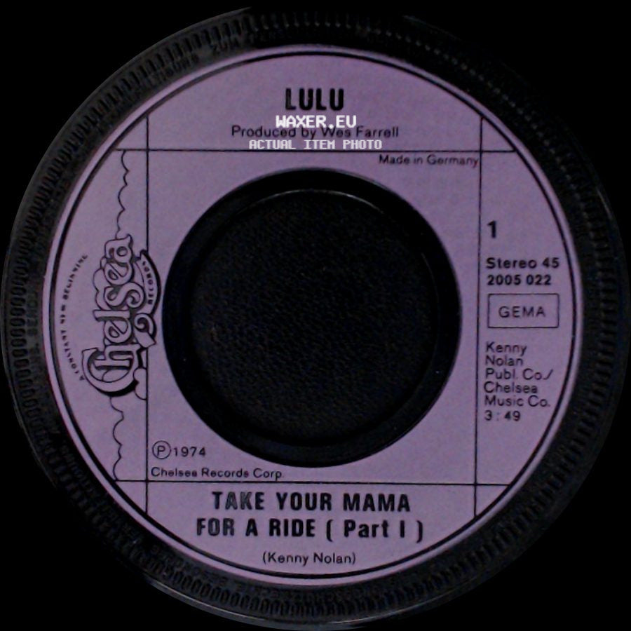 Lulu - Take Your Mama For A Ride (Part 1) / Take Your Mama For A Ride ( Part Ii ) side A