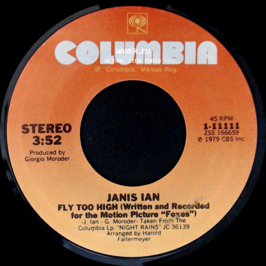 Janis Ian - Night Rains / Fly Too High (Written And Recorded For The Motion Picture "Foxes") side B