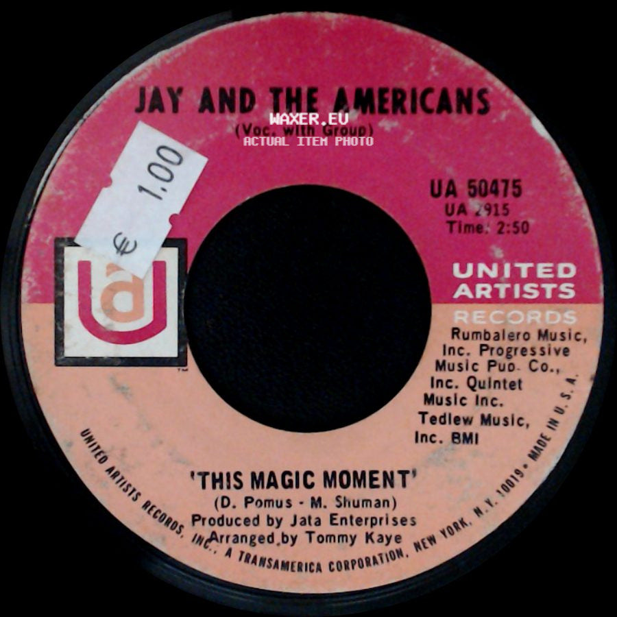 Jay And The Americans - 'this Magic Moment' / Since I Don't Have You side A