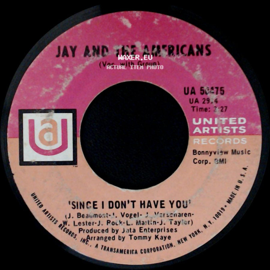 Jay And The Americans - 'this Magic Moment' / Since I Don't Have You side B