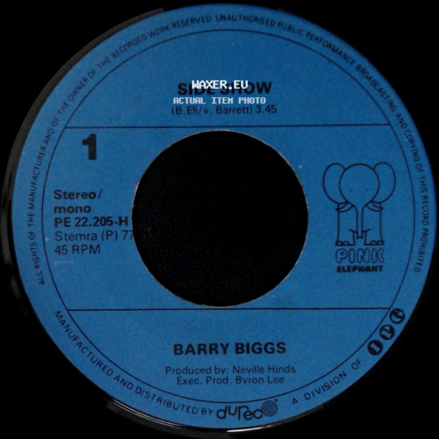 Barry Biggs - Work All Day / Side Show side B
