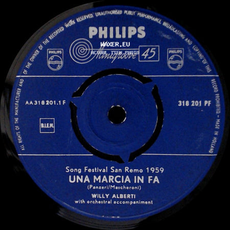 Willy Alberti - Tua / Una Marcia In Fa side B