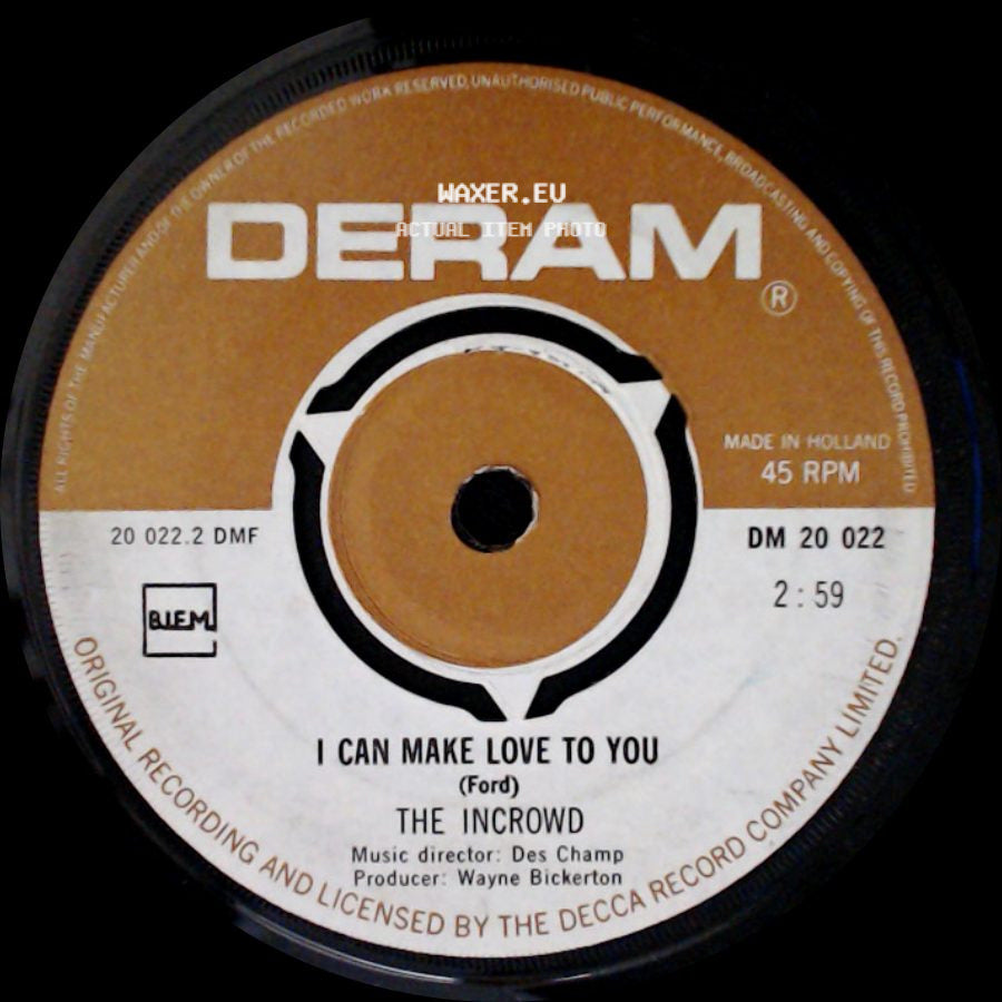 The Incrowd - Where In The World / I Can Make Love To You side B