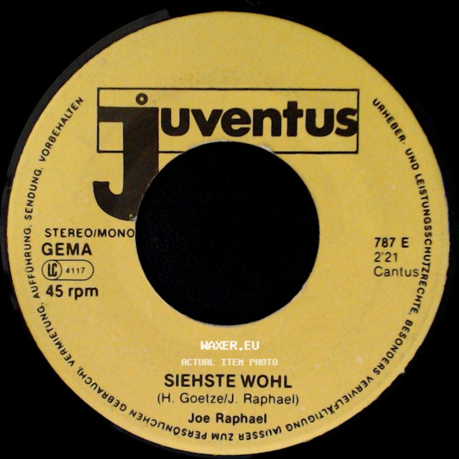 Joe Raphael - Siehste Wohl / Es Ist Schön, So Besoffen Zu Sein side A