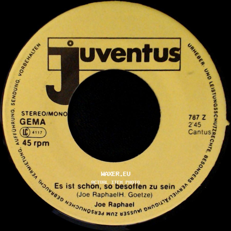 Joe Raphael - Siehste Wohl / Es Ist Schön, So Besoffen Zu Sein side B