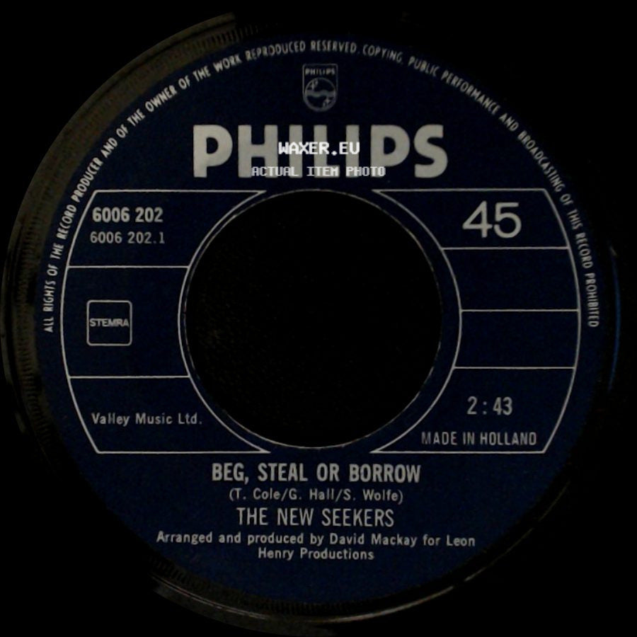 The New Seekers - Beg, Steal Or Borrow / Sing Out side A