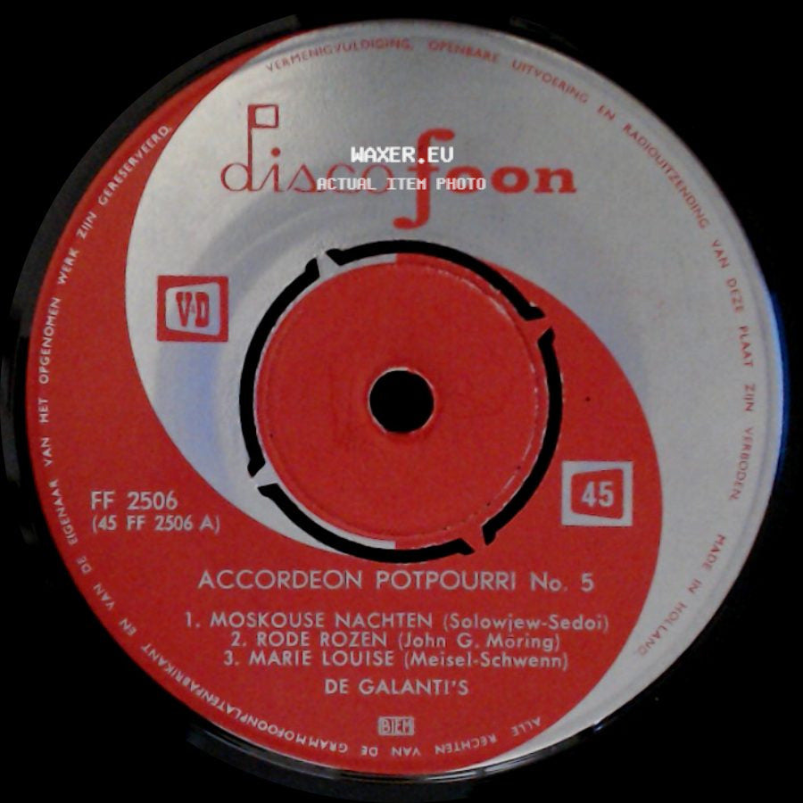 De Galanti's - Accordeon Potpourri No. 5 / Accordeon Potpourri No. 6 side A