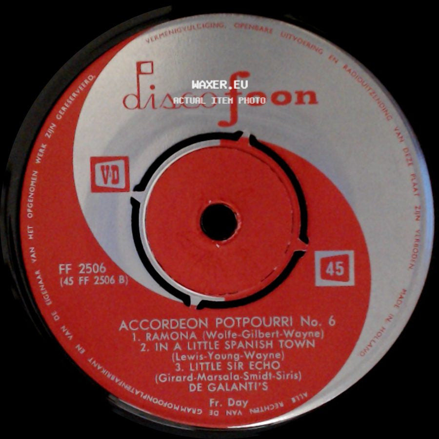 De Galanti's - Accordeon Potpourri No. 5 / Accordeon Potpourri No. 6 side B