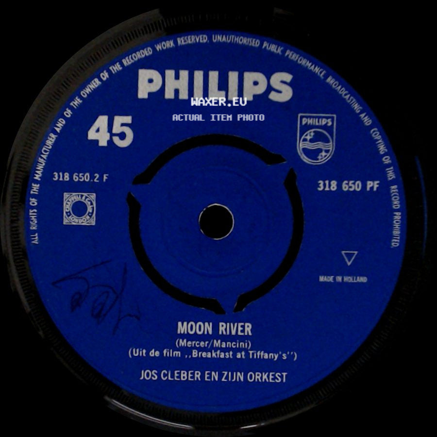 Jos Cleber En Zijn Orkest - De Jacqueline Wals / Moon River side B