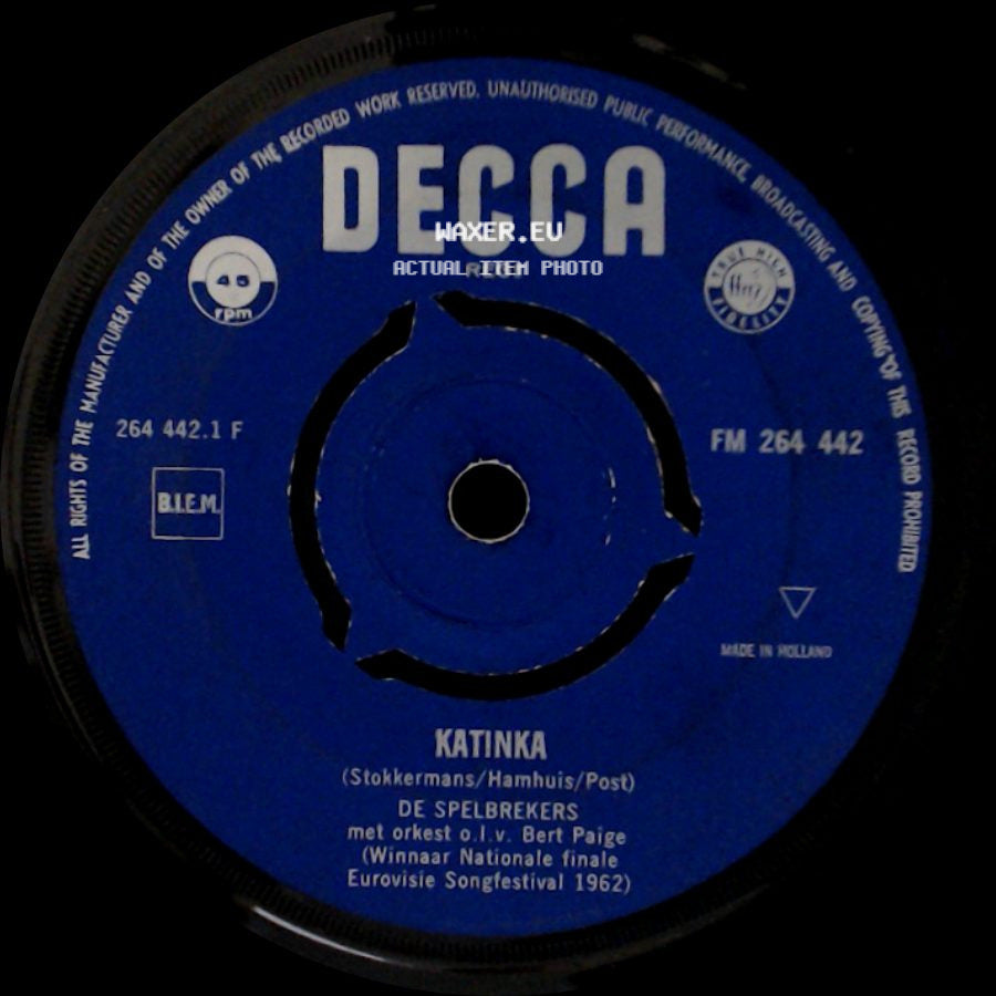 De Spelbrekers - Carnaval / Katinka side B