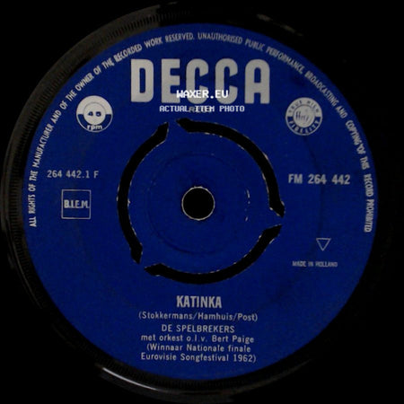 De Spelbrekers - Carnaval / Katinka side B