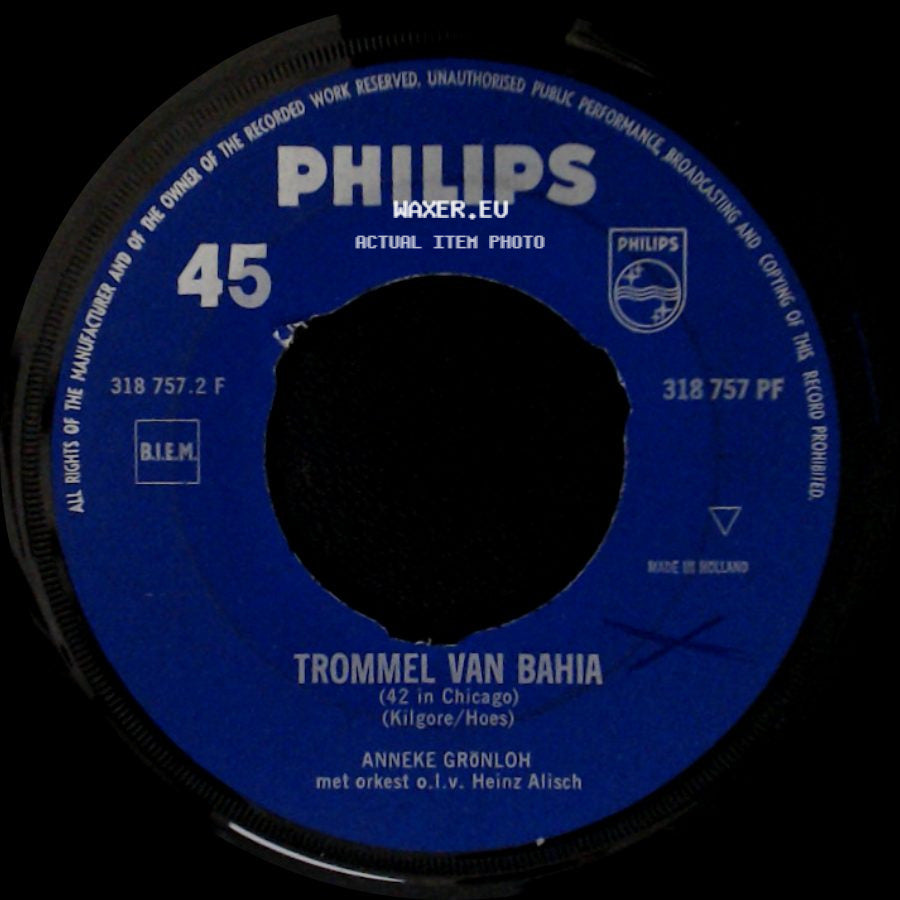 Anneke Gr"Nloh - Trommel Van Bahia (42 In Chicago) / Trommel Van Bahia side B