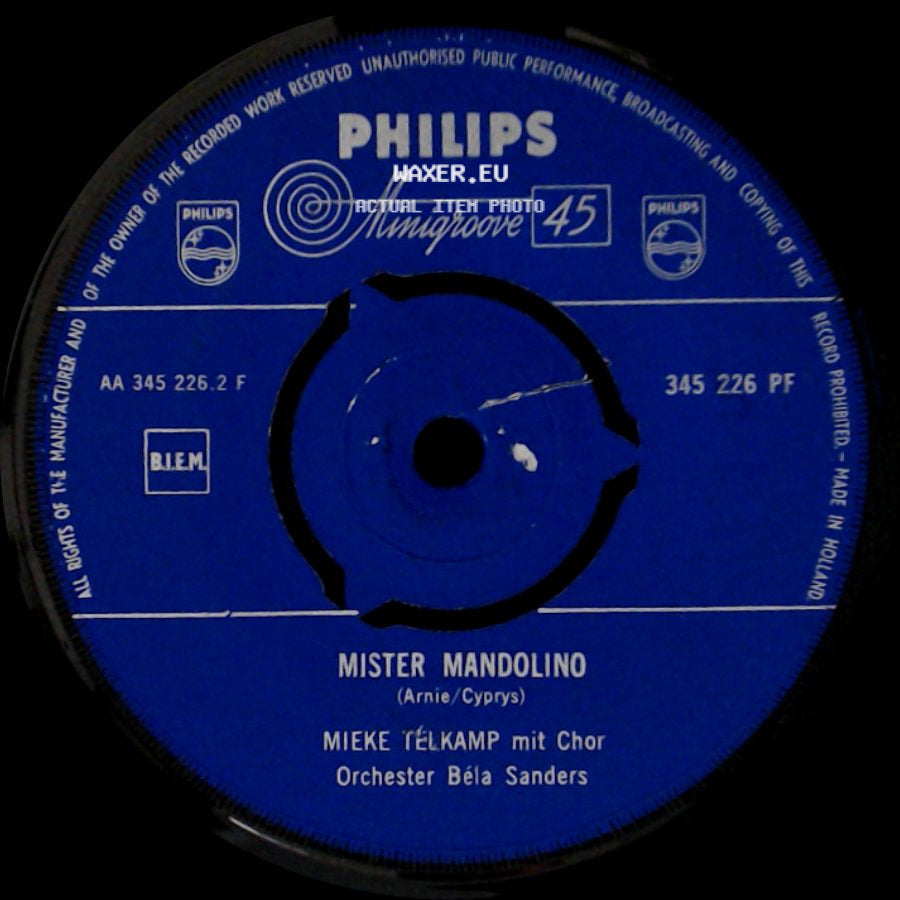 Mieke Telkamp Mit Chor Orchester Béla Sanders - Rimini / Mister Mandolino side B